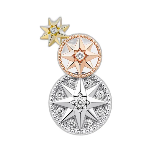 Rose Des Vents And ÉToile Des Vents Single Earring