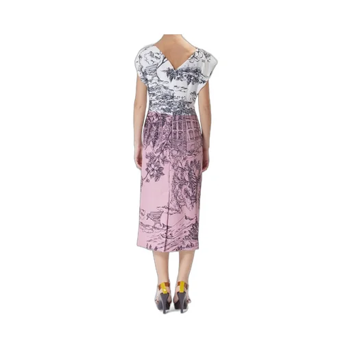 Moschino Jeans Graphic Printed Midi Dress