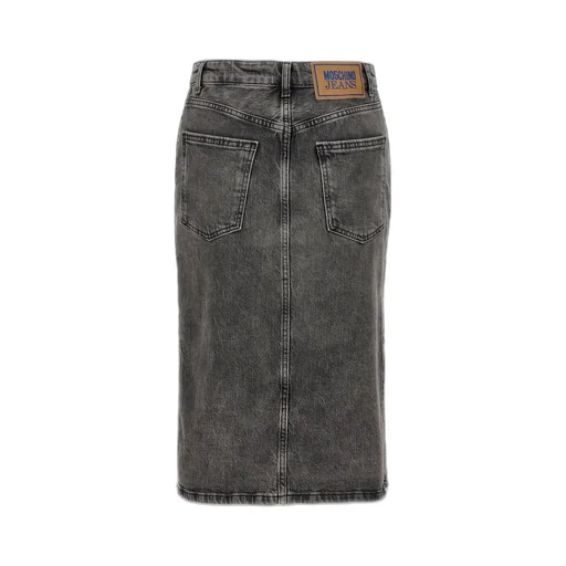 Moschino Jeans Side Slit Denim Skirt