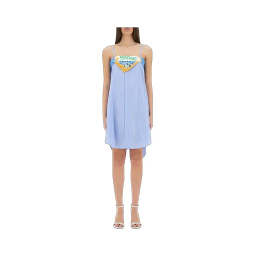 Moschino Jeans Logo Printed Striped Dress