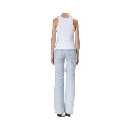 Moschino Jeans Logo Printed Knitted Tank Top