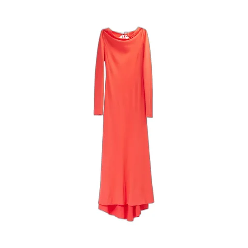 Moschino Jeans Open-Back Crepe Maxi Dress