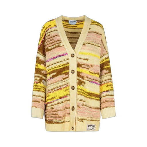 Moschino Jeans Logo Patch Long Cardigan