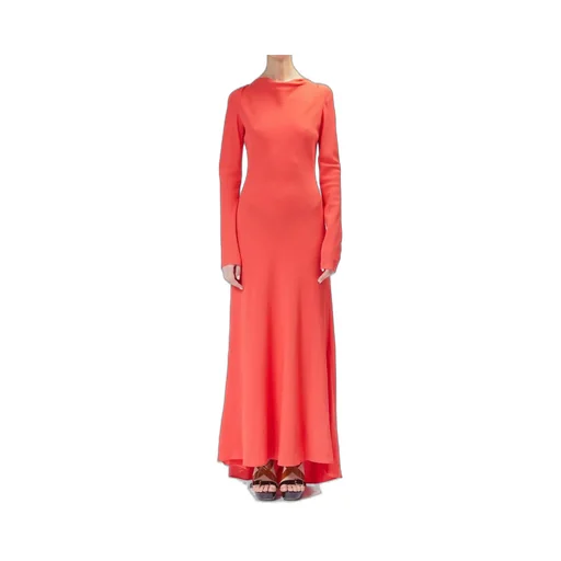 Moschino Jeans Open-Back Crepe Maxi Dress