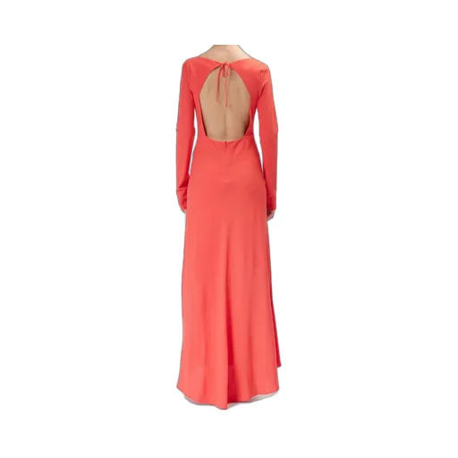 Moschino Jeans Open-Back Crepe Maxi Dress