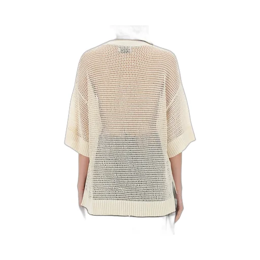 Moschino Jeans Logo Mesh Knitwear