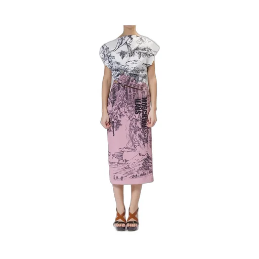 Moschino Jeans Graphic Printed Midi Dress