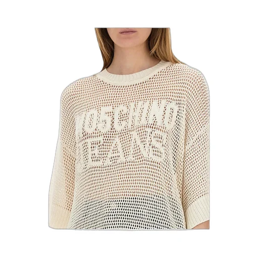 Moschino Jeans Logo Mesh Knitwear