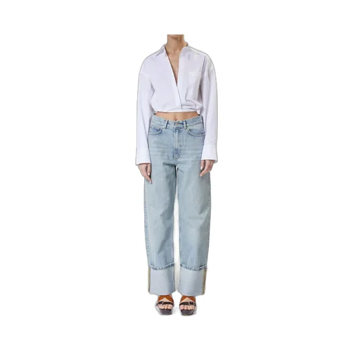 Moschino Jeans Wide Leg Turn-Up Jeans
