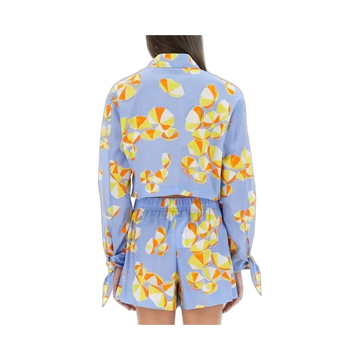 Moschino Jeans Cropped Shirt Beach Patterns