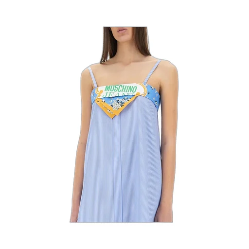 Moschino Jeans Logo Printed Striped Dress