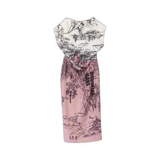 Moschino Jeans Graphic Printed Midi Dress