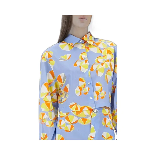 Moschino Jeans Cropped Shirt Beach Patterns