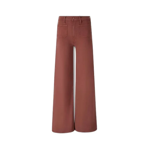 Mother Patch Pocket Wide-Leg Jeans
