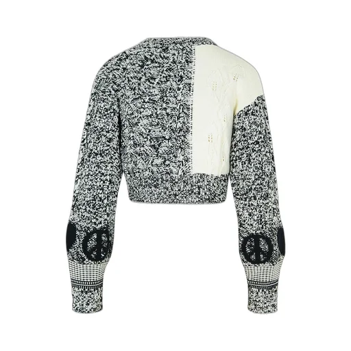 Moschino Jeans Logo Intarsia Cropped Jumper