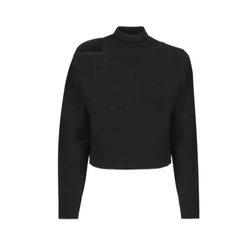 Moschino Jeans High Neck Cropped Jumper