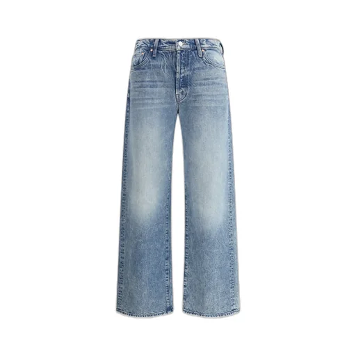 Mother Logo Patch Wide Leg Jeans