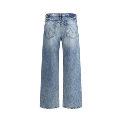 Mother Logo Patch Wide Leg Jeans