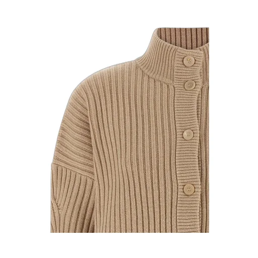 Max Mara Afelio High Neck Button-Up Cardigan
