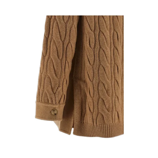 Max Mara Tacco Button-Up Knitted-Sleeved Jacket