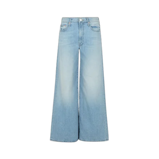 Mother Logo Patch Wide Leg Jeans