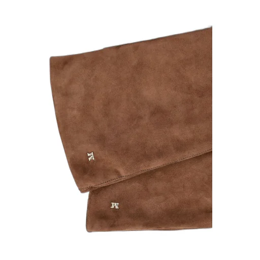 Max Mara Afideesuede Logo Plaque Gloves