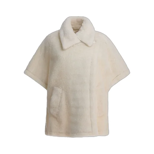 Max Mara Tebe Faux Fur Short-Sleeved Coat