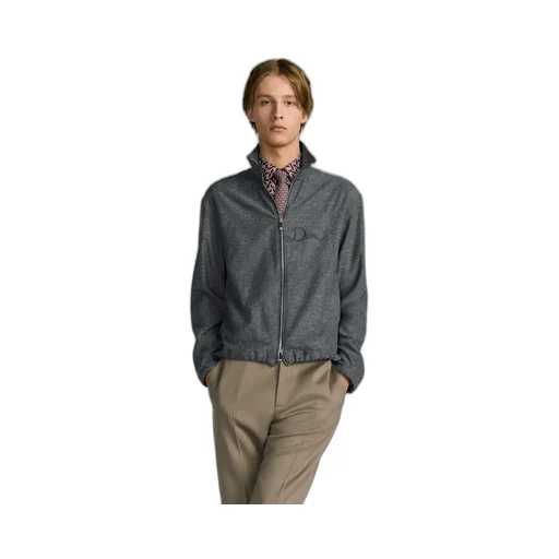 Zipped Shirt With Dior Ribbon Embroidery