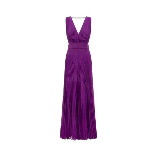 Max Mara V-Neck Pleated Jumpsuit