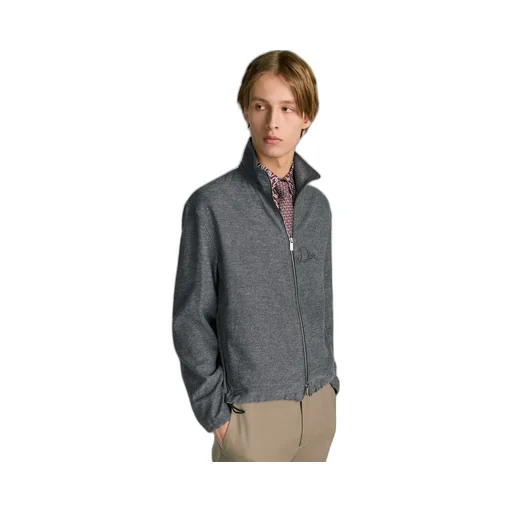 Zipped Shirt With Dior Ribbon Embroidery