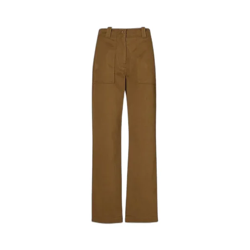 Max Mara Straight Leg Drill Trousers