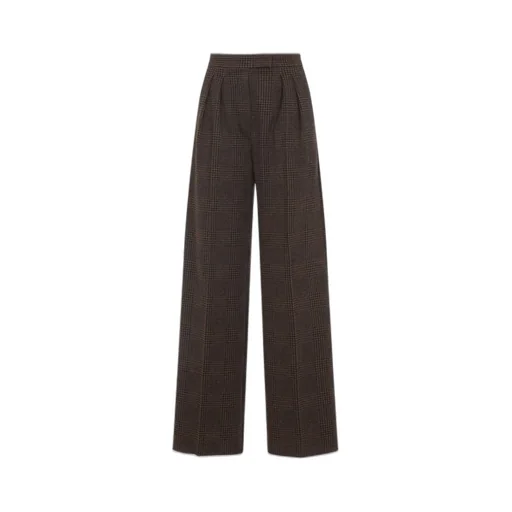 Max Mara Pleated Checked Trousers