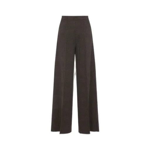 Max Mara Pleated Checked Trousers