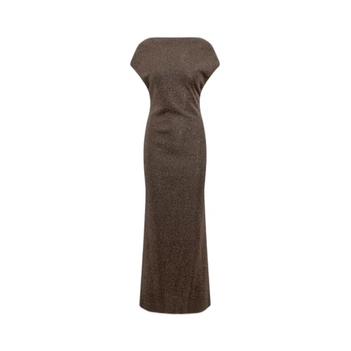 Max Mara Lurex Knitted Long Dress