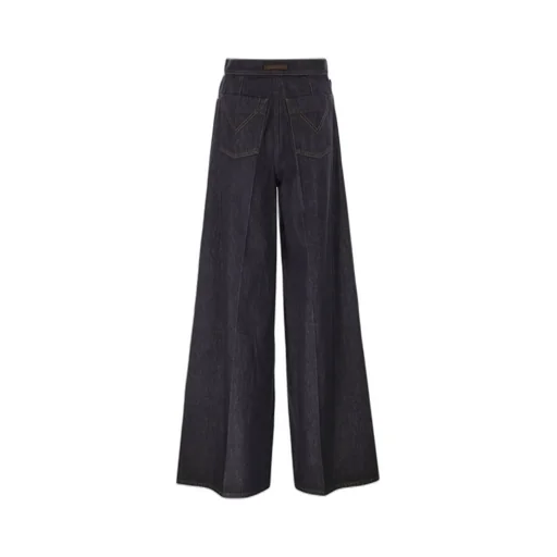 Max Mara Button Detailed Wide-Leg Jeans