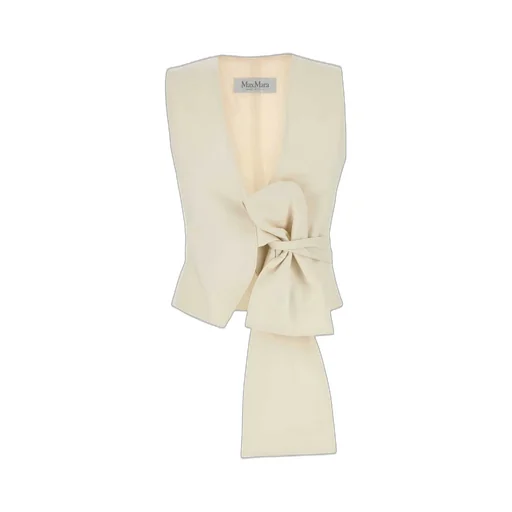 Max Mara Zampa Bow Detailed Gilet