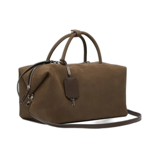Max Mara Logo Debossed Zip-Up Tote Bag