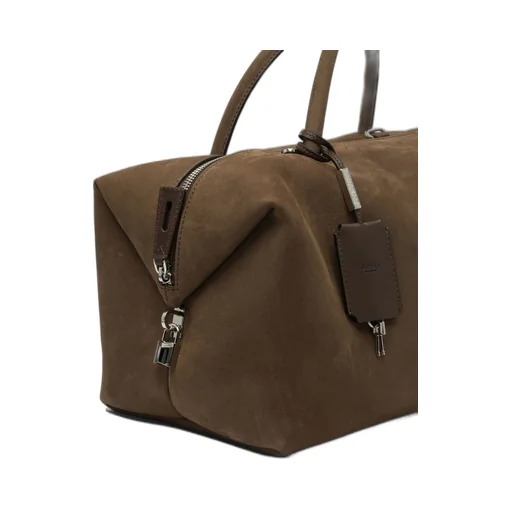 Max Mara Logo Debossed Zip-Up Tote Bag