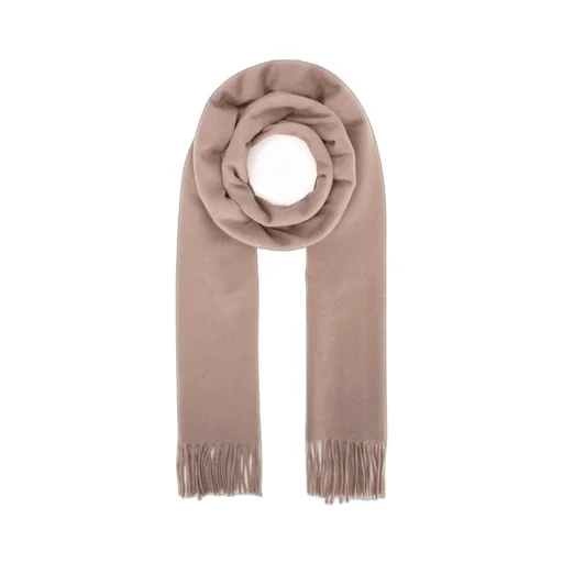 Max Mara Wsdalia Logo Embroidered Fringed Edge Scarf