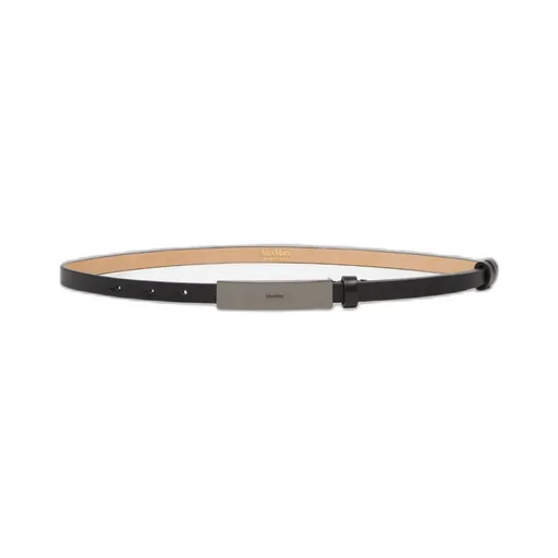 Max Mara Logo Engraved Buckle Belt