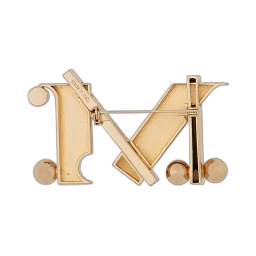 Max Mara Monogram Brooch