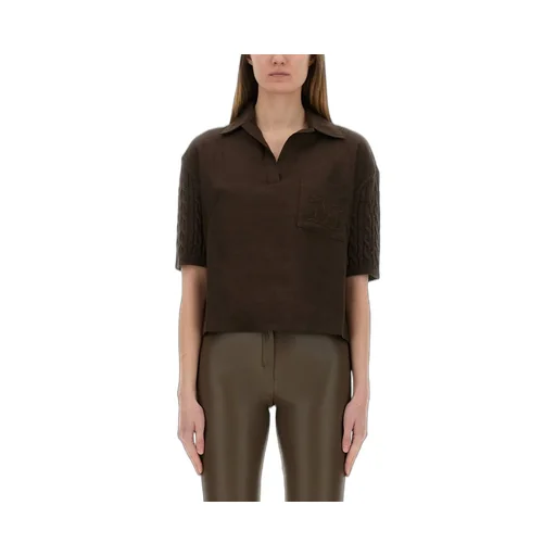 Max Mara Pavidi Panelled Short-Sleeved Polo Shirt