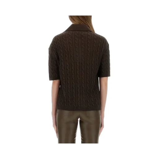 Max Mara Pavidi Panelled Short-Sleeved Polo Shirt