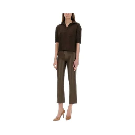 Max Mara Pavidi Panelled Short-Sleeved Polo Shirt