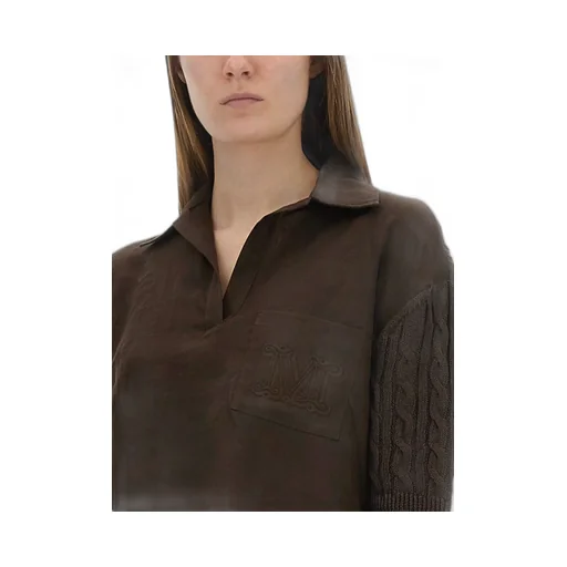 Max Mara Pavidi Panelled Short-Sleeved Polo Shirt