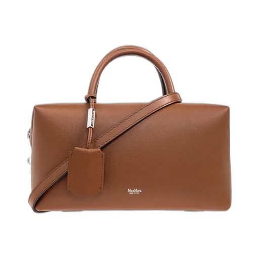 Max Mara Holdallm Logo Stamp Zip-Up Tote Bag