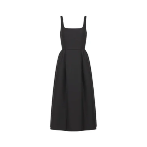 Belted Mid-Length Dress