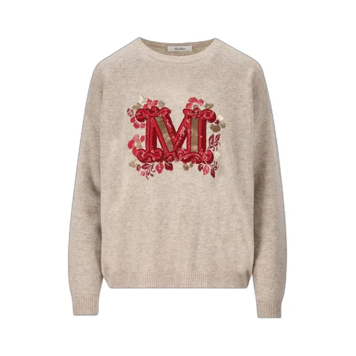 Max Mara Logo Embellished Crewneck Jumper