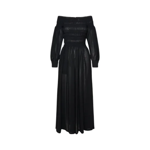 Max Mara Off-Shoulder Long-Sleeved Dress