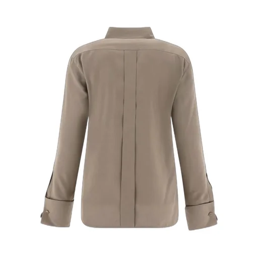 Max Mara Logo Embroidered Long-Sleeved Shirt